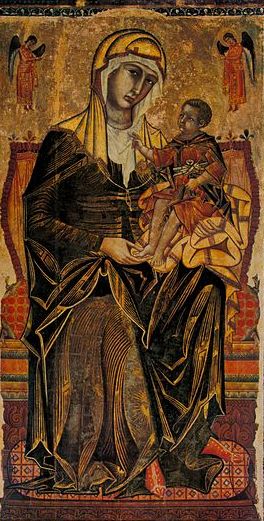 Madonna del Bordone 1261, by Coppo di Marcovaldo, fl. 1260s- 1270s,  Basilica di Santa Maria dei Servi Siena